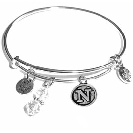 Initial Expandable Wire Bangle Bracelet, in The Popular Style (N)