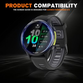 8 Packs Compatible for Garmin Forerunner 970 Screen Protector,Advanced Soft TPU (Non-tempered Glass) High Definition Scratch Resistance without Bubbles