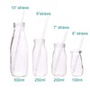 DAKOUFISH 6 Inch Reusable Clear Plastic Replacement Drinking Straws for