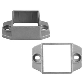 OTTFF 10 Pack Square Post Flange Anchor Base Fits 2" x 2" Actual Size Square Tube, Aluminum Wall Mount End Base Connector for Deck Fence Railing