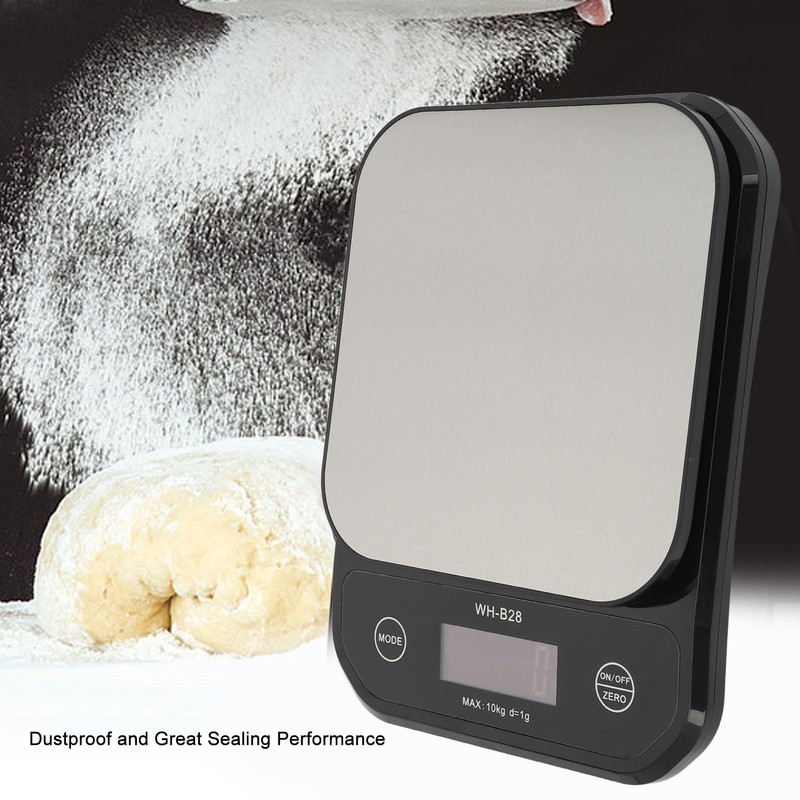 Kitchen Scale 0.035oz to 22.0lb IP7 Waterproof LCD Display Stainless