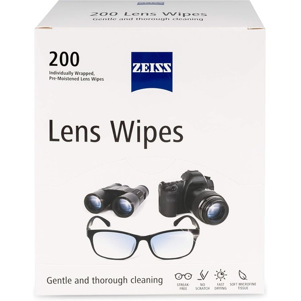 ZEISS Pre-Moistened Lens Cleaning Wipes, 200 Count