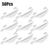 Fuyamp 50 Pcs Plastic Curtain Hooks, White Curtain Track Glider