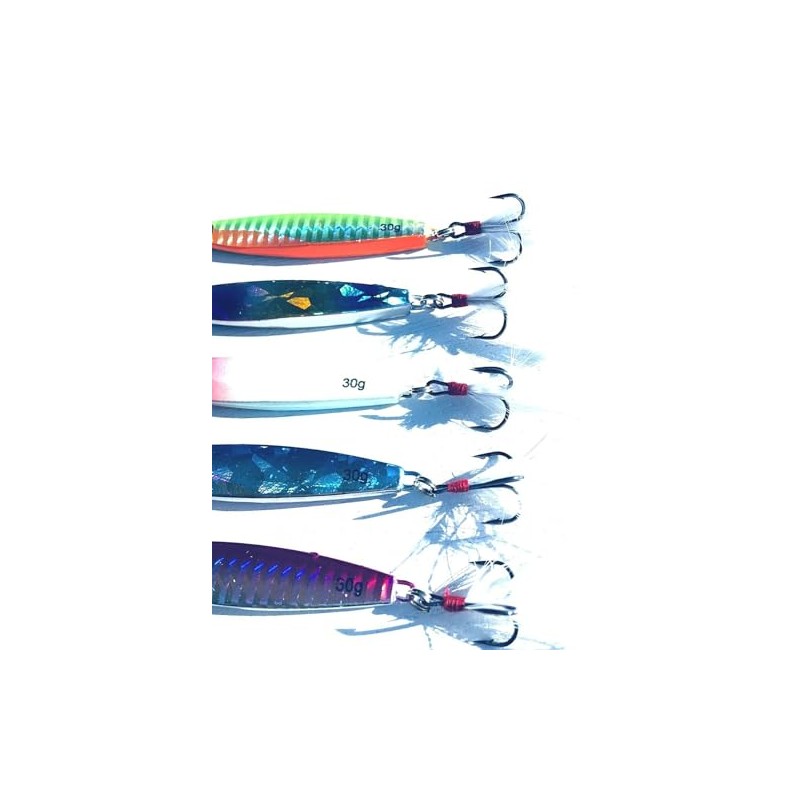 5 x 30g Fishing Lures Metal Slice Micro Jigs Lead