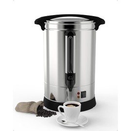 GarveeHome 100 Cups Coffee Urn,14L/3.8 Gallon Commerical Coffee Maker for Buffet Catering Wedding Gathering,Large Capacity Hot Coffee Dispenser,Stainless Steel Hot Water Urn