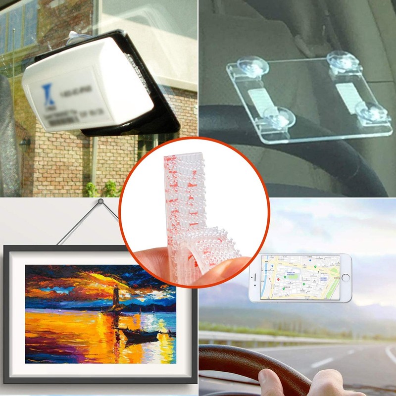 YiePhiot EZ Pass/IPass/IZoom/SunPass Mounting Strips 4 Pcs (2 Sets), Peel
