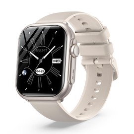 FOSMET Smartwatch, 100 Days Standby, 30 Days of Continuous Use, Bluetooth Calling Function, 1.85 Inch HD Large Screen, IP68 Waterproof, 1500 Nit, High Brightness, 24-Hour Health Management, Message