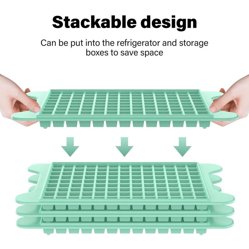Mini Ice Cube Tray for Freezer: FDDBI Small Ice Trays