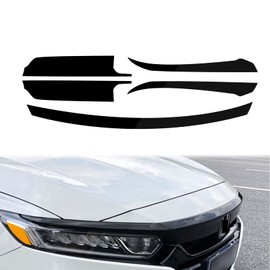 x xotic tech Front Bumper Hood Grille Strip Vinyl Decal Pre-Cut Sticker Compatible with Honda Accord Sedan 2018 2019 2020 2021 2022 (Glossy Black)