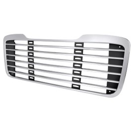 KUAFU Front Grille Compatible with 2002-2022 Freightliner M2 Business Class 100 106 112 Bumper Upper Radiator Hood Grill W/o Bug Screen Replacement for A1714787001, A1714104001 Chrome&Painted