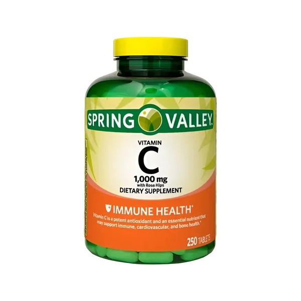 Vitamina C 1000 Mg Spring Valley Apoyo Inmune 250 Tabletas