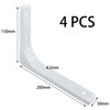 4 PCS Heavy Duty Shelf Bracket,L Shape Right Angle Bracket