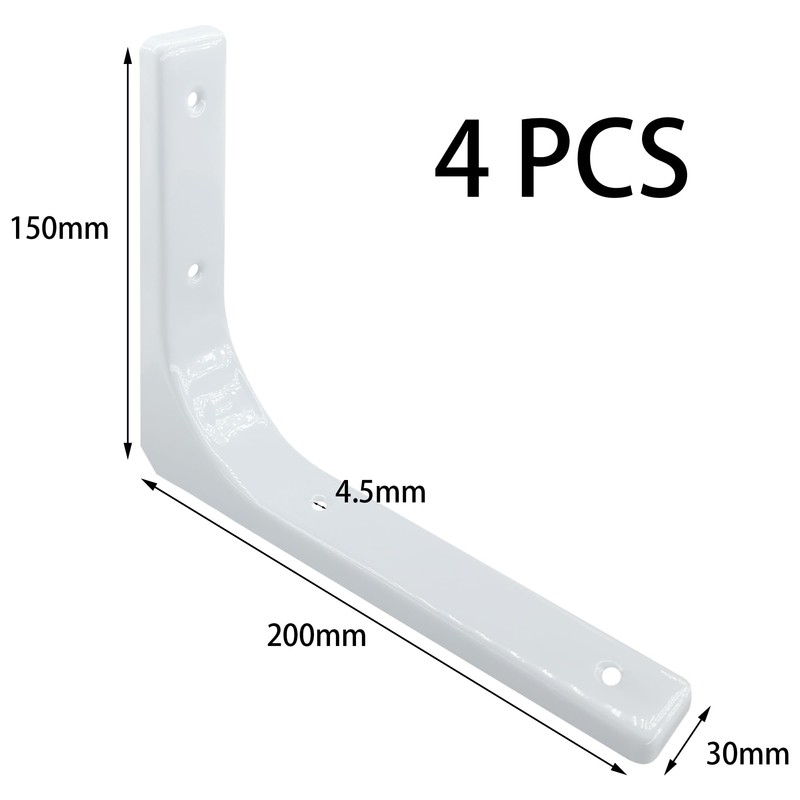 4 PCS Heavy Duty Shelf Bracket,L Shape Right Angle Bracket