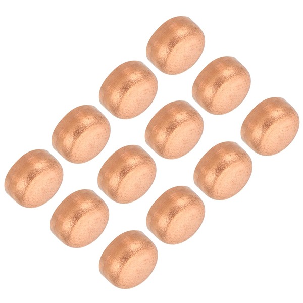 PATIKIL 1/4 Inch ID Copper Pipe End Cap, 12 Pack