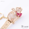 3 carat Bag Key Clip, Shell / Cat Sideways Orientation,