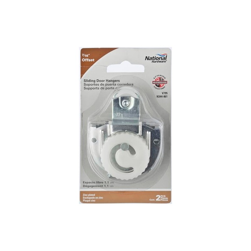 National Hardware N344-861 V795 Sliding Door Hangers in Zinc plated,
