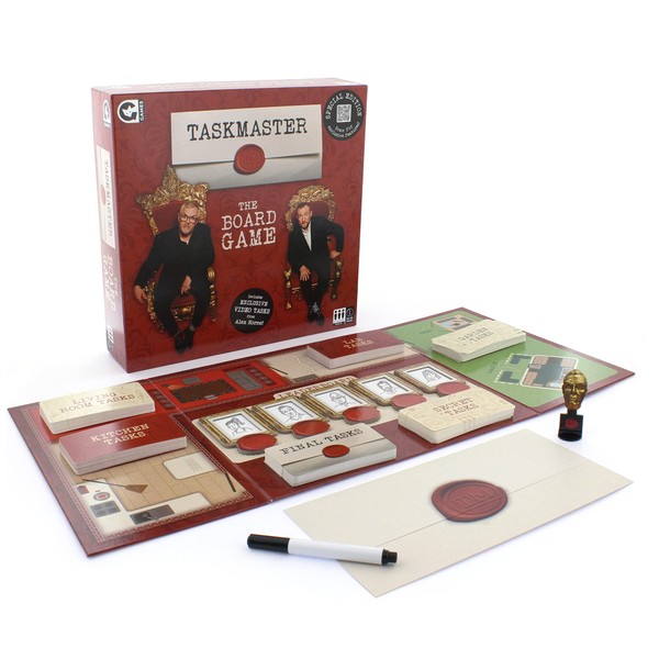 Ginger Fox Official Taskmaster The Board Game Special Edition - Family Game For Cosy Nights In - Compete In Ludicrous Tasks With Final Video Tasks From Alex Horne - Top Get Together & Party Game