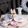 GMUNDNER KERAMIK Dessert Plate Gourmet Diameter 22 cm Pink Deer