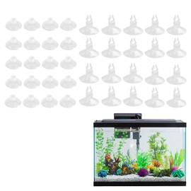 PKRFCJ Aquarium Suction Cups for Tubing 20 Pack,Aquarium Plant Holder Suction Cup with 20*Aquariums Suction Cups,Adjustable,for Fish Tank Decoration, Moss, Shrimp Nest, Plant Holders