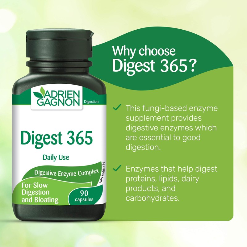 Adrien Gagnon - Digest 365 Natural Digestive Enzymes Complex 90