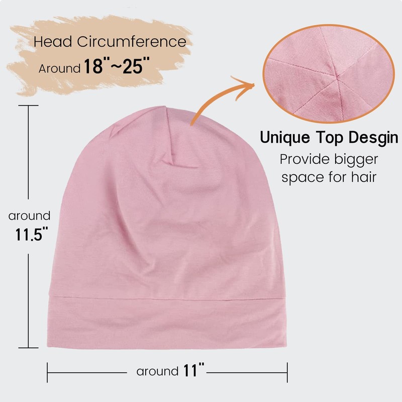 iCooBreeze Satin Hair Bonnet for Sleeping,Silky Satin Lined Sleep Cap