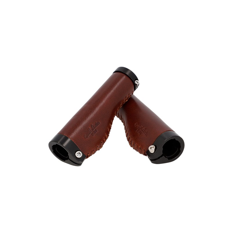 Gusti Phil A. Leather Handlebar Grip, Bicycle Handle, Brown Leather
