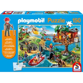 Baumhaus, 150 Teile Kinderpuzzle, mit Playmobil-Figur