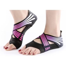 MOPCONY Yoga Socks, Flat Feet, Pose, Torso, Arch Support, Shoes, Foot Support, Training, Gym, Exercise, Ballet (L, Pink)