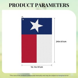 BJQ Golf Towel Texas Flag Golf Towel with Carabiner Clip Microfiber Towel for Golf Bag Men and Women Golf Accessories