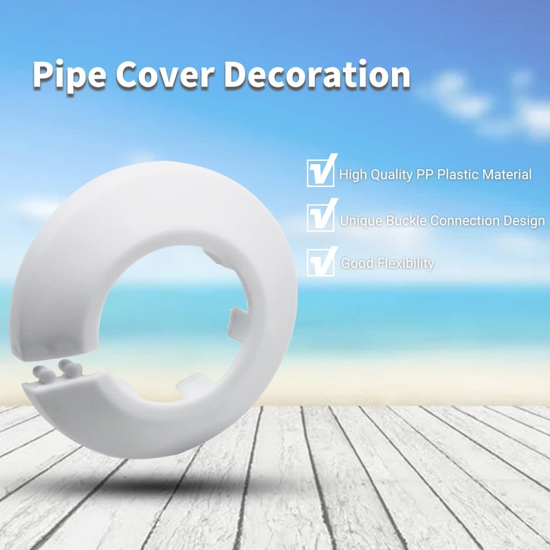 MroMax Fit 1.26" Outer Diameter Flange Water Pipe Cover Decoration