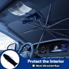 JASVIC 2025 Windshield Sun Shade Umbrella, Foldable Car Umbrella Large,