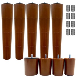 Dlfeue 12 Inch 6 Pcs Coffee Adjustable Bed Base Frame Support Legs Compatible with M8 M10 Threading Sofa Furniture Foot Replacement