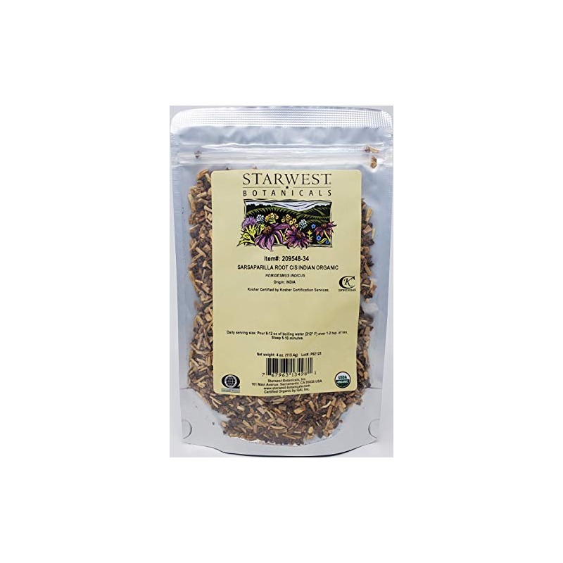 Starwest Botanicals Organic Sarsaparilla Root Cut & Sifted (Indian), 4