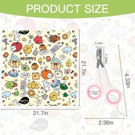 Cat Grooming Wrap, Cat Wrap for Nail Clipping, Anti-Escape Calming Wrap with Cat Nail Clipper, Cat Restraint for Nail Clipping, Cat Restraint Wrap for Ear Cleaning and Teeth Brushing, 55 * 55cm