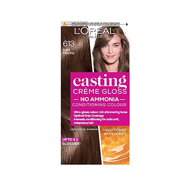 LâOrÃ©al Paris Ammonia Free Semi-Permanent Hair Dye, 613 Iced Mocha,