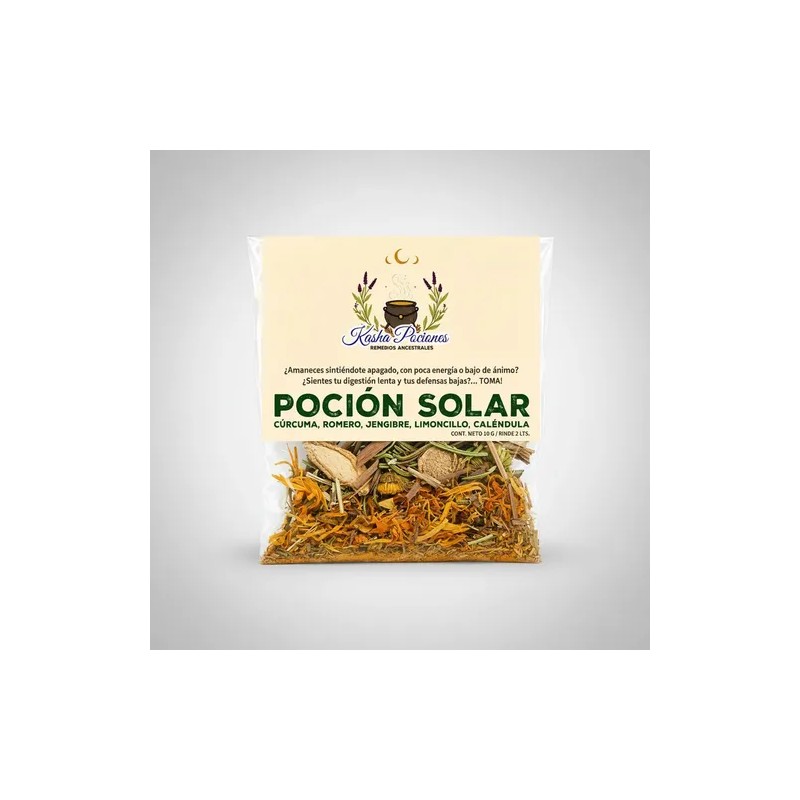 Infusión Herbal Poción Solar Con Cúrcuma, Romero Y Jengibre