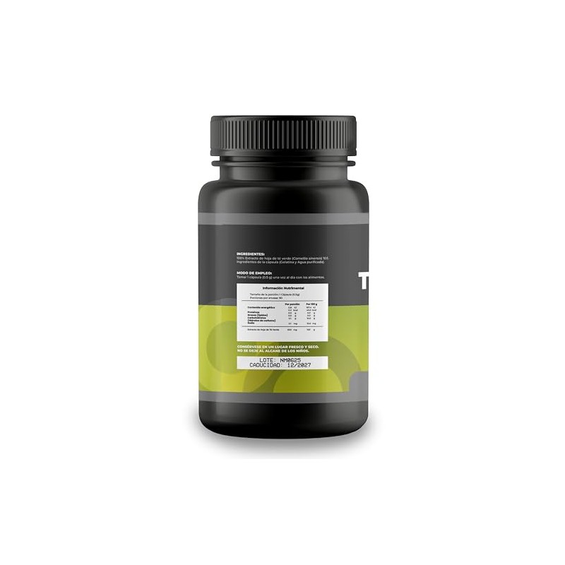 Té Verde, 90 Cápsulas, Suplemento Natural para Energía y Control