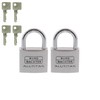 Burg-Wächter, Set of 2, 6,5 mm Shackle Padlock 4 Keys