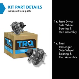 TRQ Front Left and Right Wheel Bearing and Hub Assembly Set 2 Piece Compatible with 06-13 Lexus IS250 Rear Wheel Drive 14-15 IS250 C 07-11 GS350 Rear Wheel Drive 06-10 IS350 14-15 IS350 C 06-07 GS430