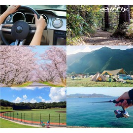 AirFly AF-501 Nose Padless Sports Sunglasses, Rimless Flat Lens, Outdoor Camping Casual Sunglasses