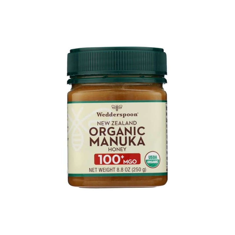 WEDDERSPOON Organic Raw Manuka Honey MGO 100, 8.8 OZ