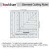 Liquidraw Square Quilting Ruler, Clear Acrylic Template, 6"