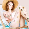 Hawaiian Temporary Tattoo Sticker Set (10-Pack) - Exotic Designs for