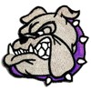 Purple Collar Bulldog Head Children Movie Embroidered Sew on Patches