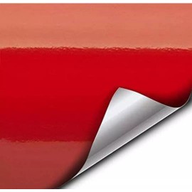 23766  C8 Corvette TORCH RED 'TEAM CORVETTE' PLAIN BLANK VINYL INSERT! 2 IN X 7 IN