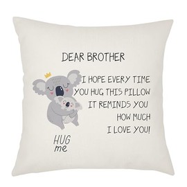 Weosan Brother Gift from Sister Brother, Brother Reminder Gift Cushion Cover 45x45cm I Love You Reminder for Big/Little Brother (Brother), We002