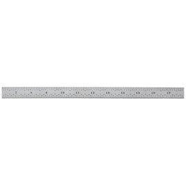 Starrett C316R-18 Full Flexible Steel Rule With Inch Graduations, 16R Style Graduations, 18" Length, 3/4" Width, 1/50" Thickness