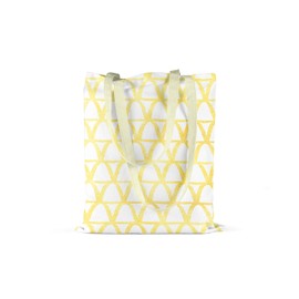 Le Jardin du Lin Bedruckte Einkaufstasche, Tasche, Faltbar, Stofftasche mit Zwei Langen Henkeln, Größe: 34x40 Cm