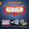 Nilight LED Light Bar 2PCS 6.5 Inch Triple Row Spot