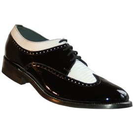 Stacy Baldwin Black White Wingtip Two Tone Spectator Shoes for Men (9.5D)